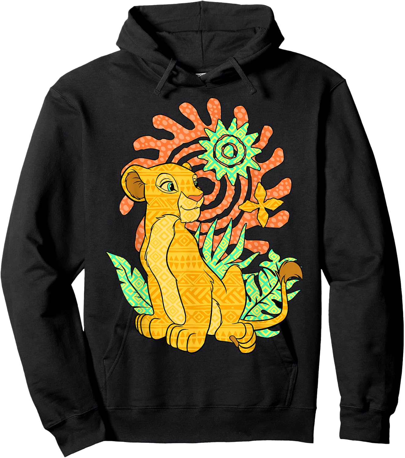Disney The Lion King Nala Geometric Pattern Portrait Hoodie - Hoodie | Black