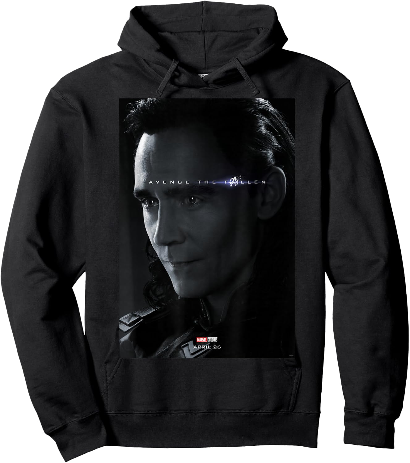 Marvel Avengers Endgame Loki Avenge The Fallen Poster Small Hoodie - Hoodie | Black