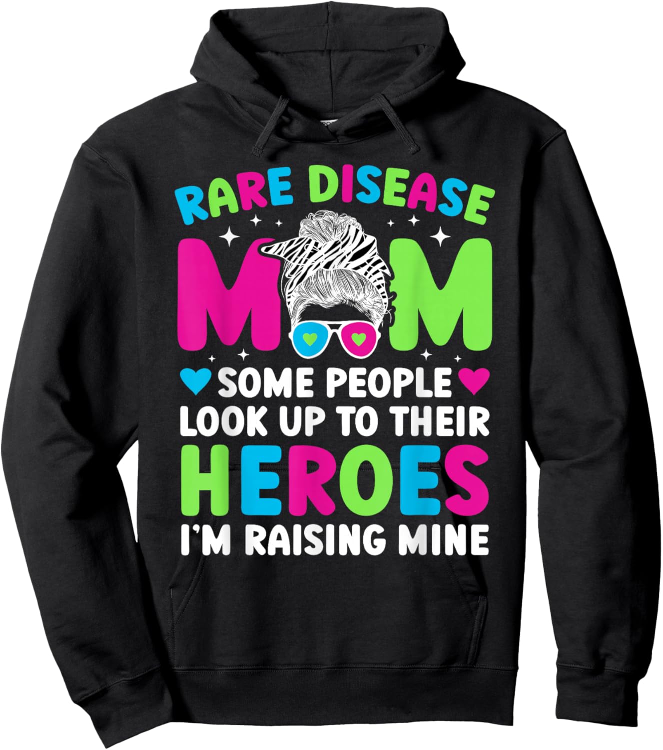 Proud Rare Disease Warrior Mother Rare Disease Awareness Hoodie - Hoodie | Black