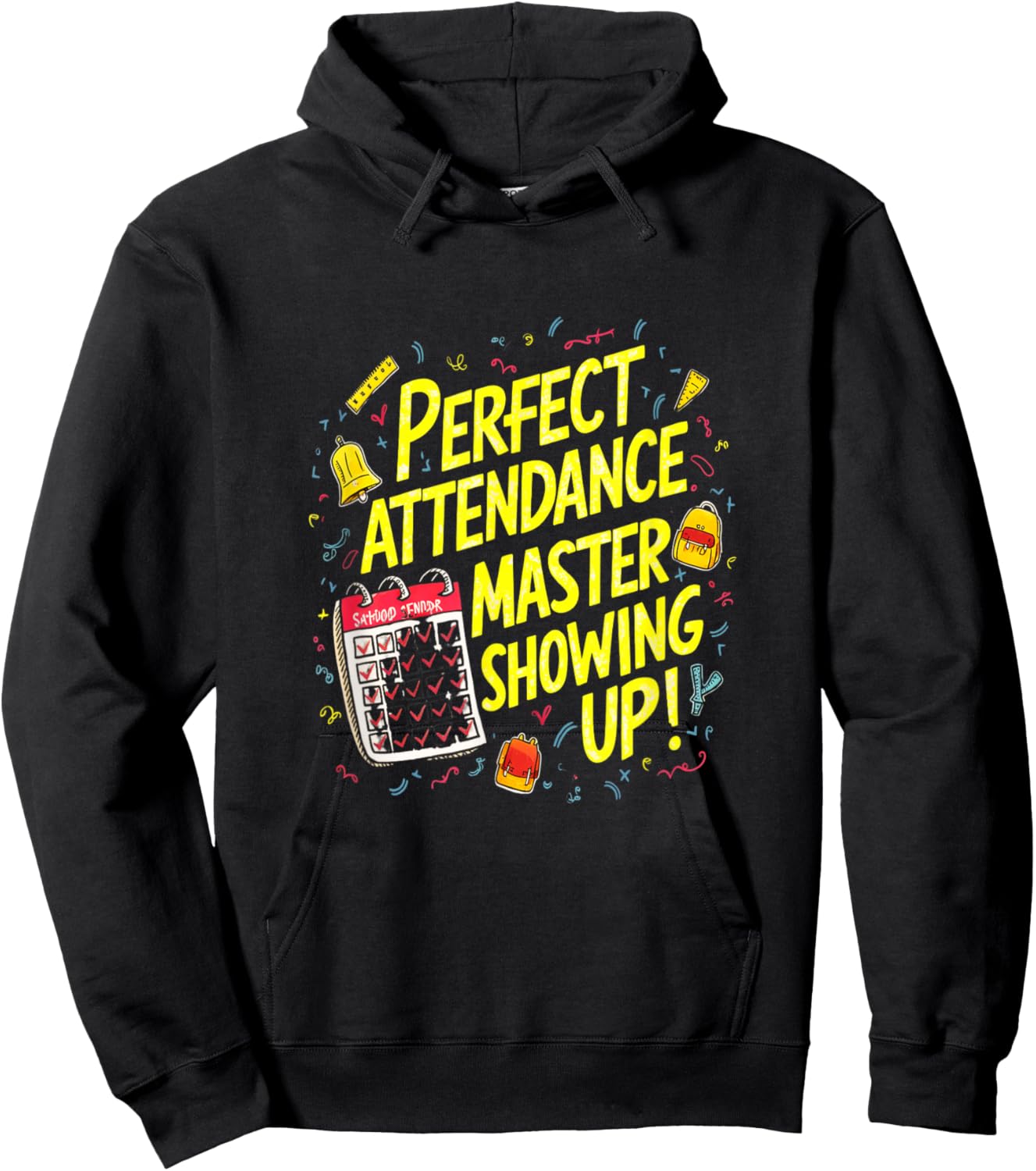 Perfect Attendance Master Nerd Hoodie - Hoodie | Black