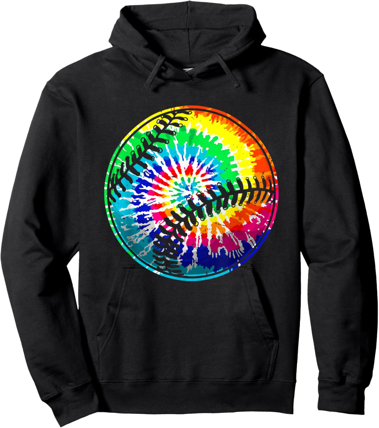 Tie Dye Funny Baseball Lover Player Outfit For Boys Youth Hoodie - Hoodie | Black