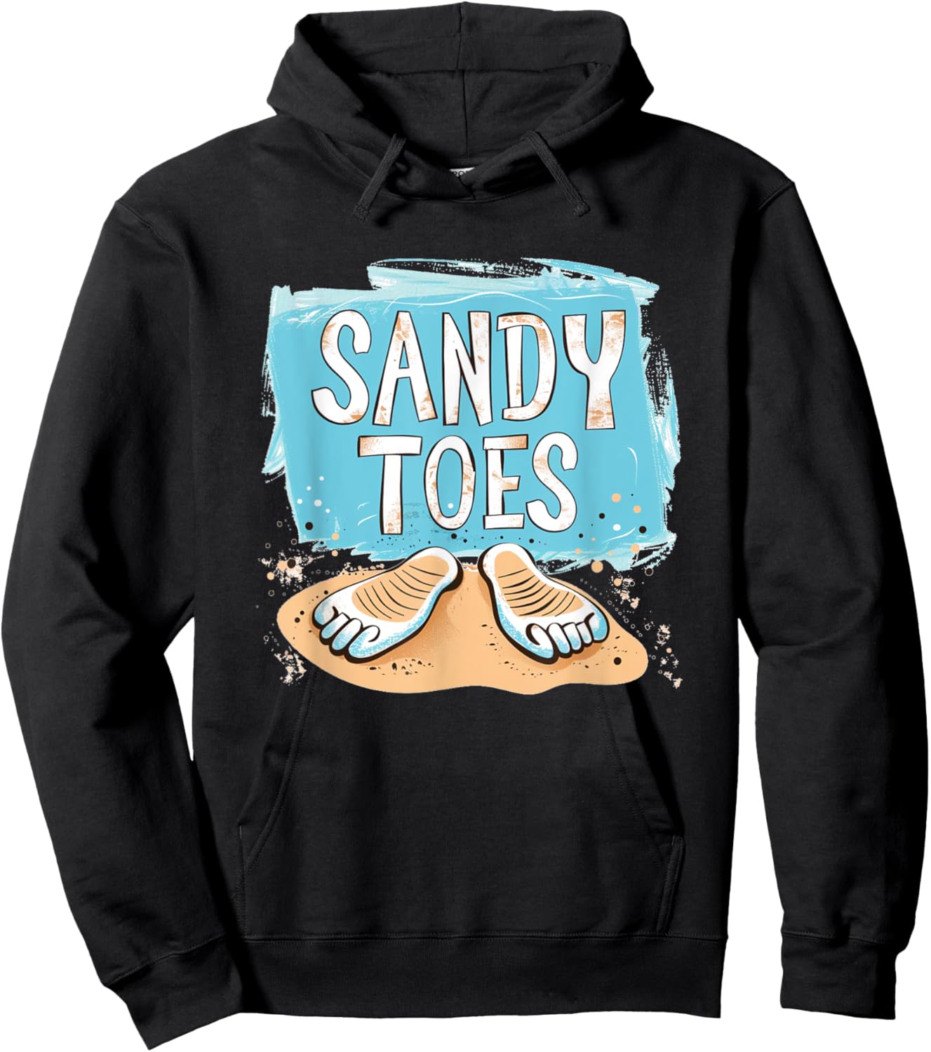 Pretty sandy Toes in Summer for Vacation Lovers Hoodie - Hoodie | Black