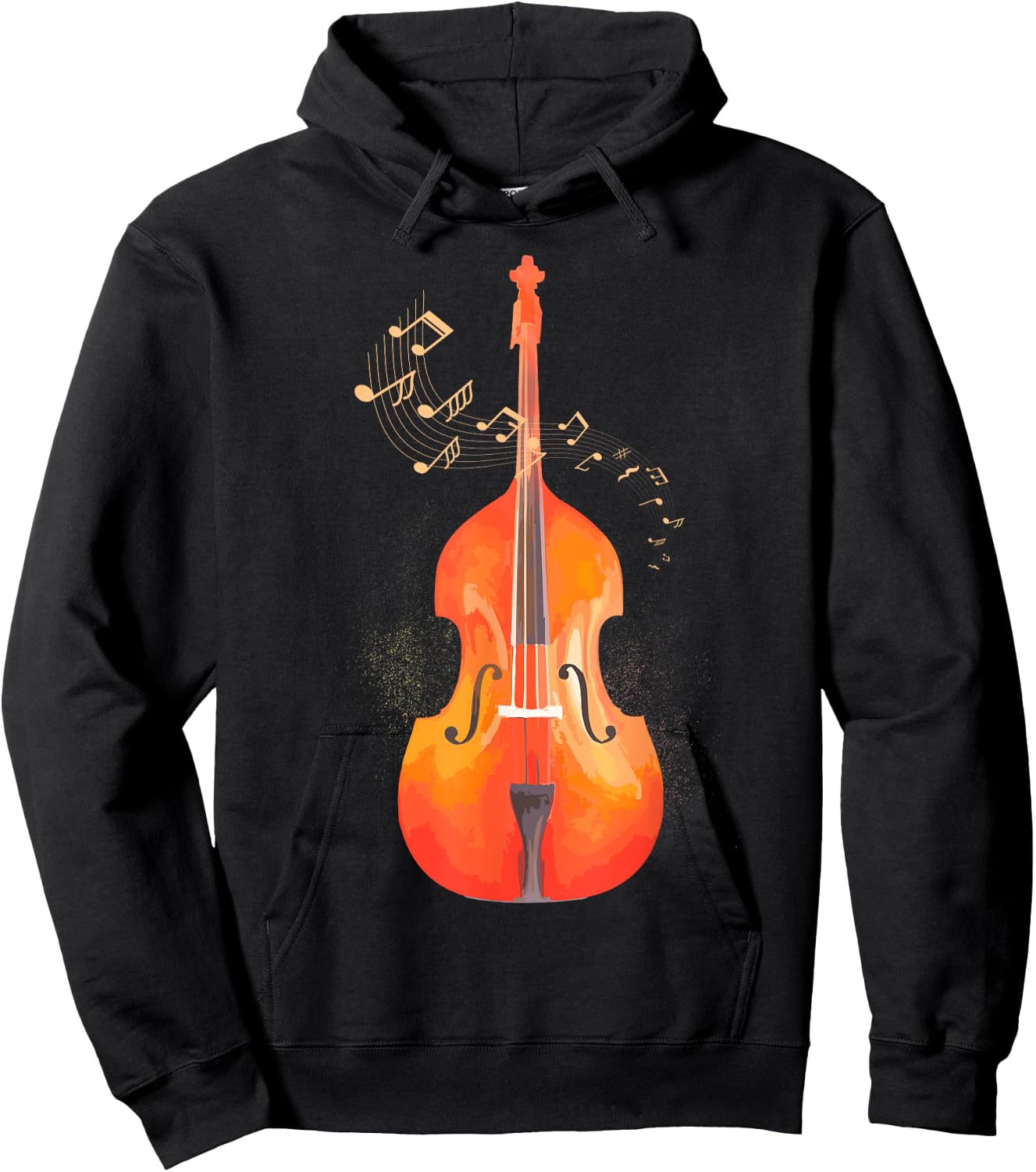 Double Bass Art Classical Music Jazz Upright Gift Hoodie - Hoodie | Black
