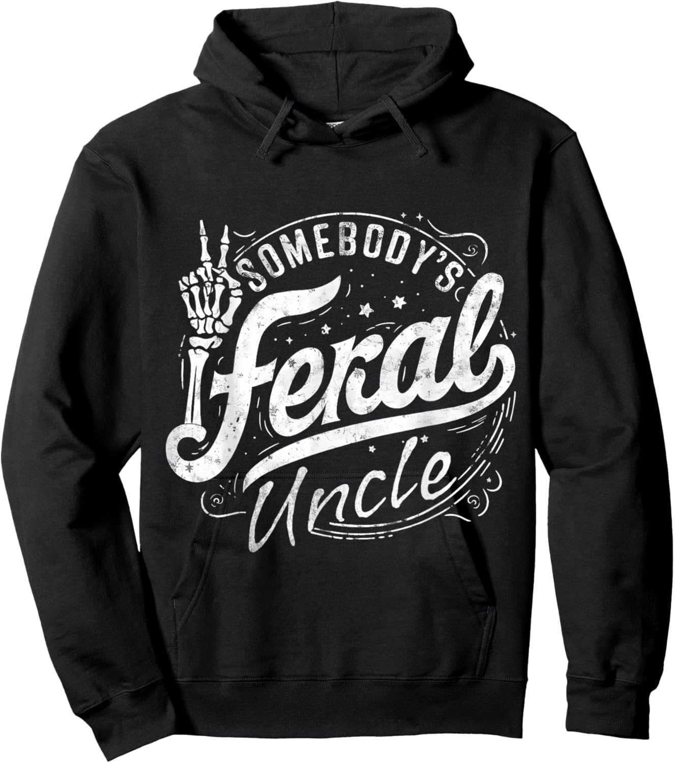 Somebody's Feral Uncle Summer Trendy Uncle Cool Uncle Men Hoodie - Hoodie | Black