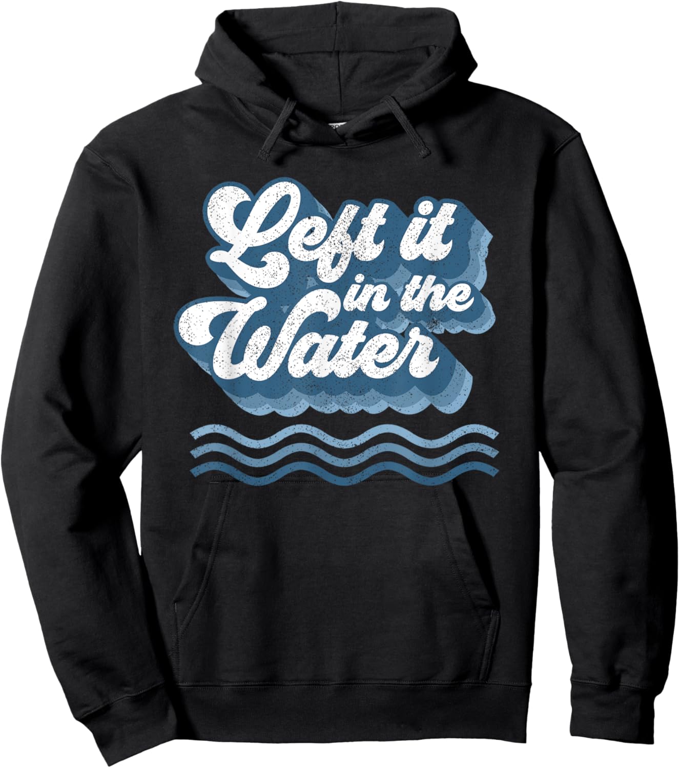 Left It In The Water Retro Christian Baptism Baptized Gift Hoodie - Hoodie | Black