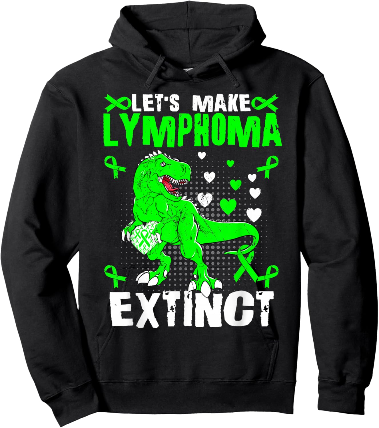 Non Hodgkins Lymphoma Awareness Trex for Kids Boys Hoodie - Hoodie | Black