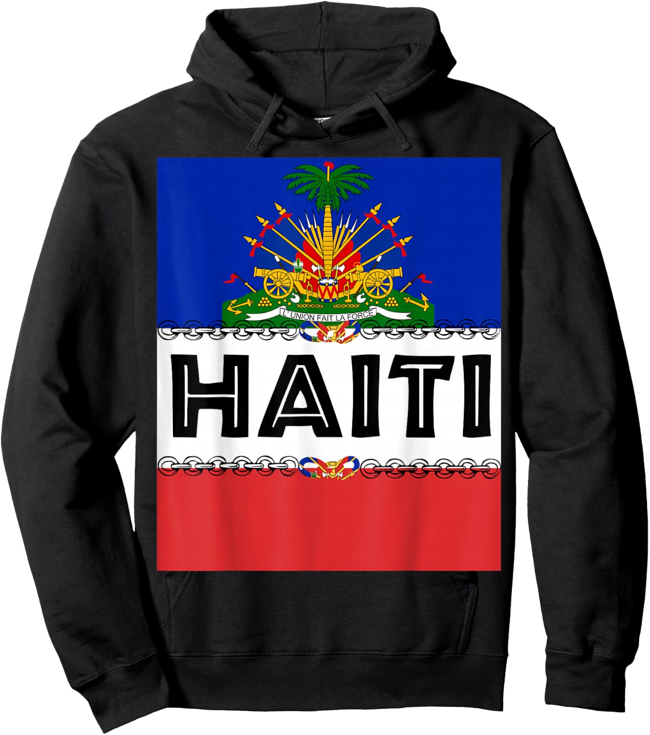 Haitian Pride for Haiti Flag Day Gift Ayiti Chains Zoe Hoodie - Hoodie | Black