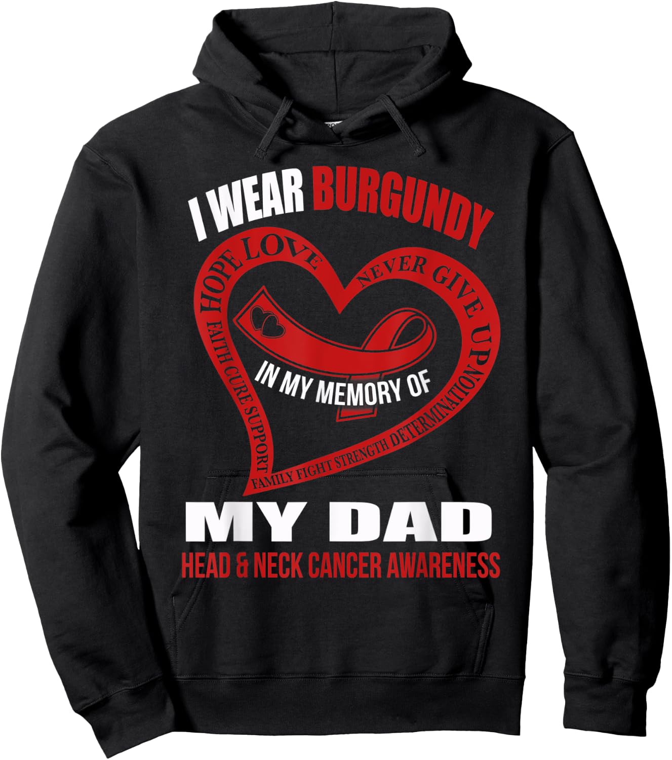 In my memory of my dad HEAD & NECK CANCER AWARENESS Hoodie - Hoodie | Black