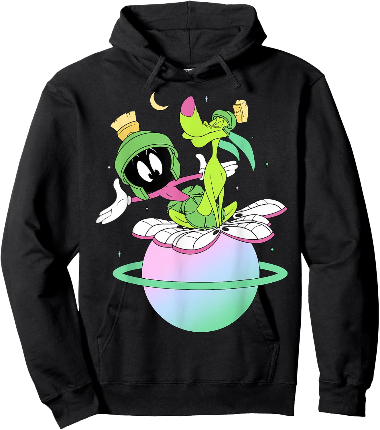 Looney Tunes Marvin The Martian & K-9 Planet Hoodie - Hoodie | Black