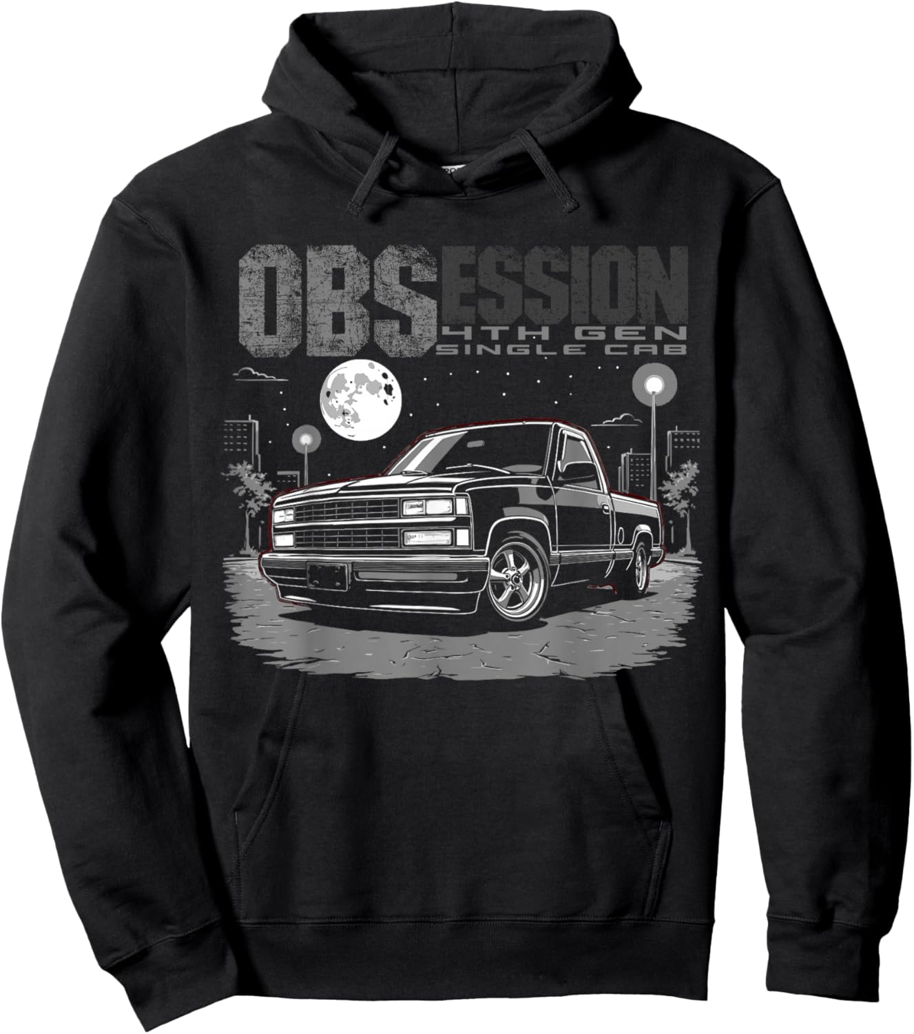 OBS Single Cab Truck Old Body Style Retro 4th Gen CK Truck Hoodie - Hoodie | Black