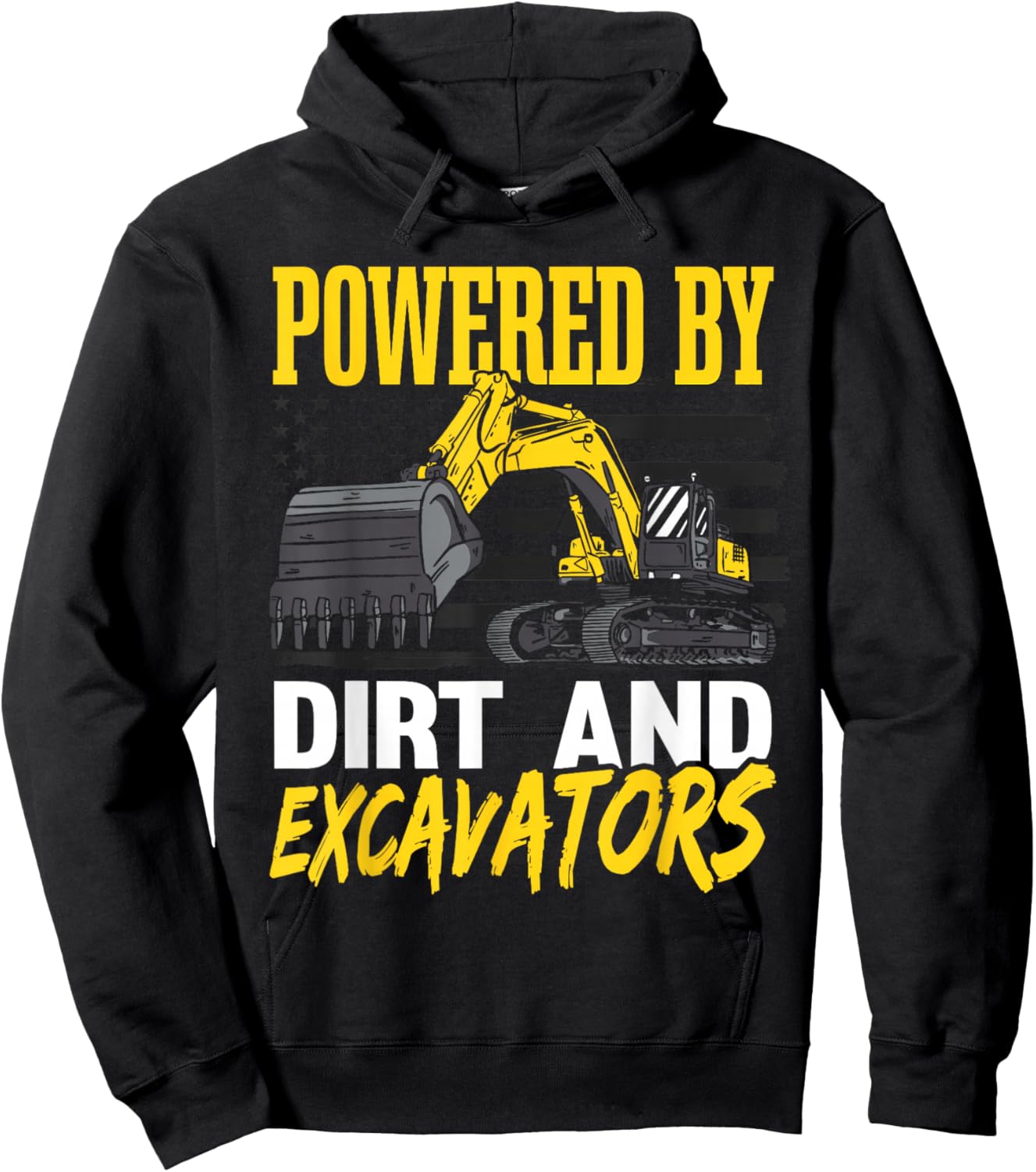 Toddler Construction Vehicle Excavator Hoodie - Hoodie | Black