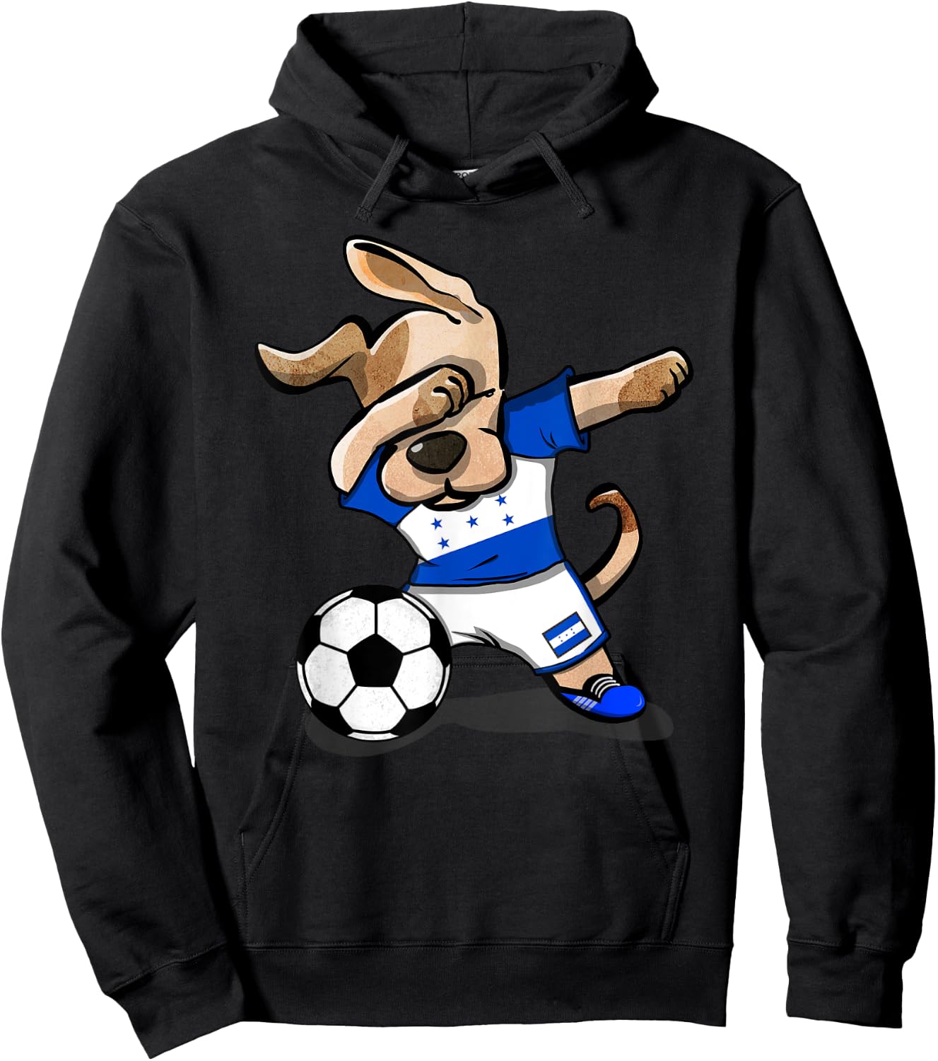 Dabbing Dog Honduras Soccer Honduran Flag Football Lovers Women Kids Hoodie - Hoodie | Black