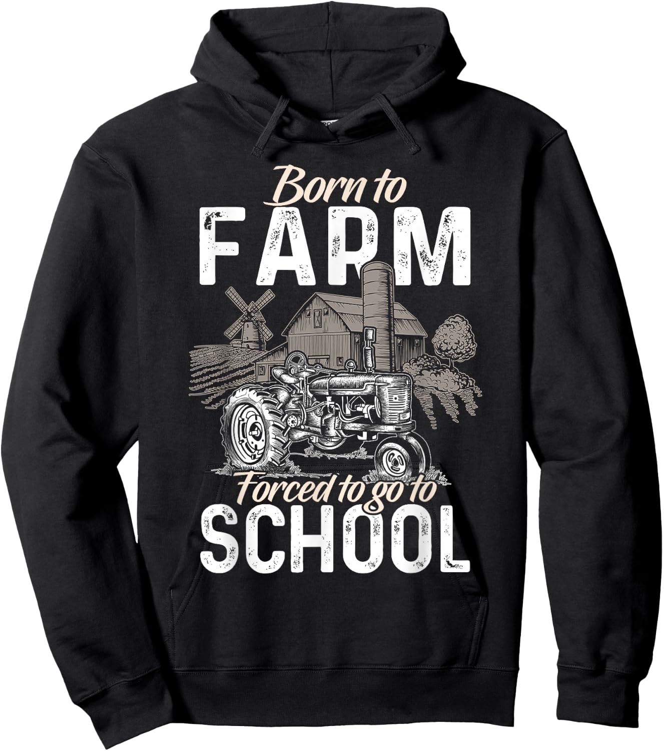 Funny Farmer Shirt Men Tractor Boys Tractor Lover Rancher Hoodie - Hoodie | Black