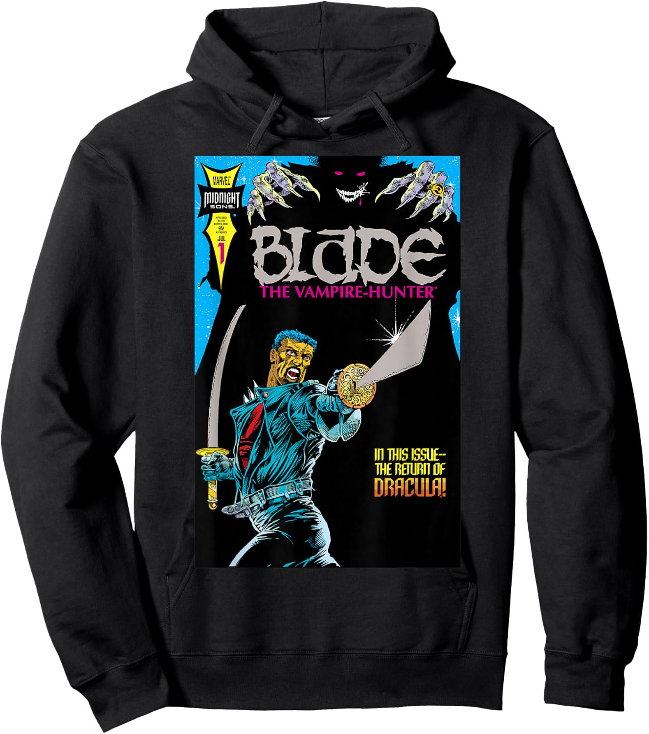 Marvel Blade The Return of Dracula Comic Cover Hoodie - Hoodie | Black