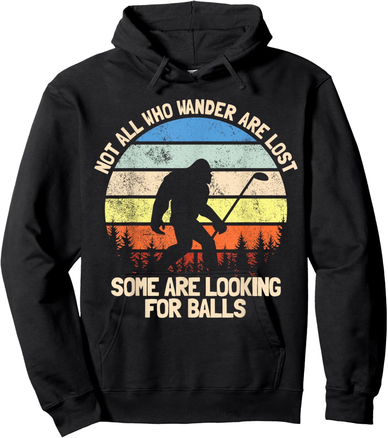 Not All Who Wander Are Lost Looking For Golf Balls Golfing Hoodie - Hoodie | Black