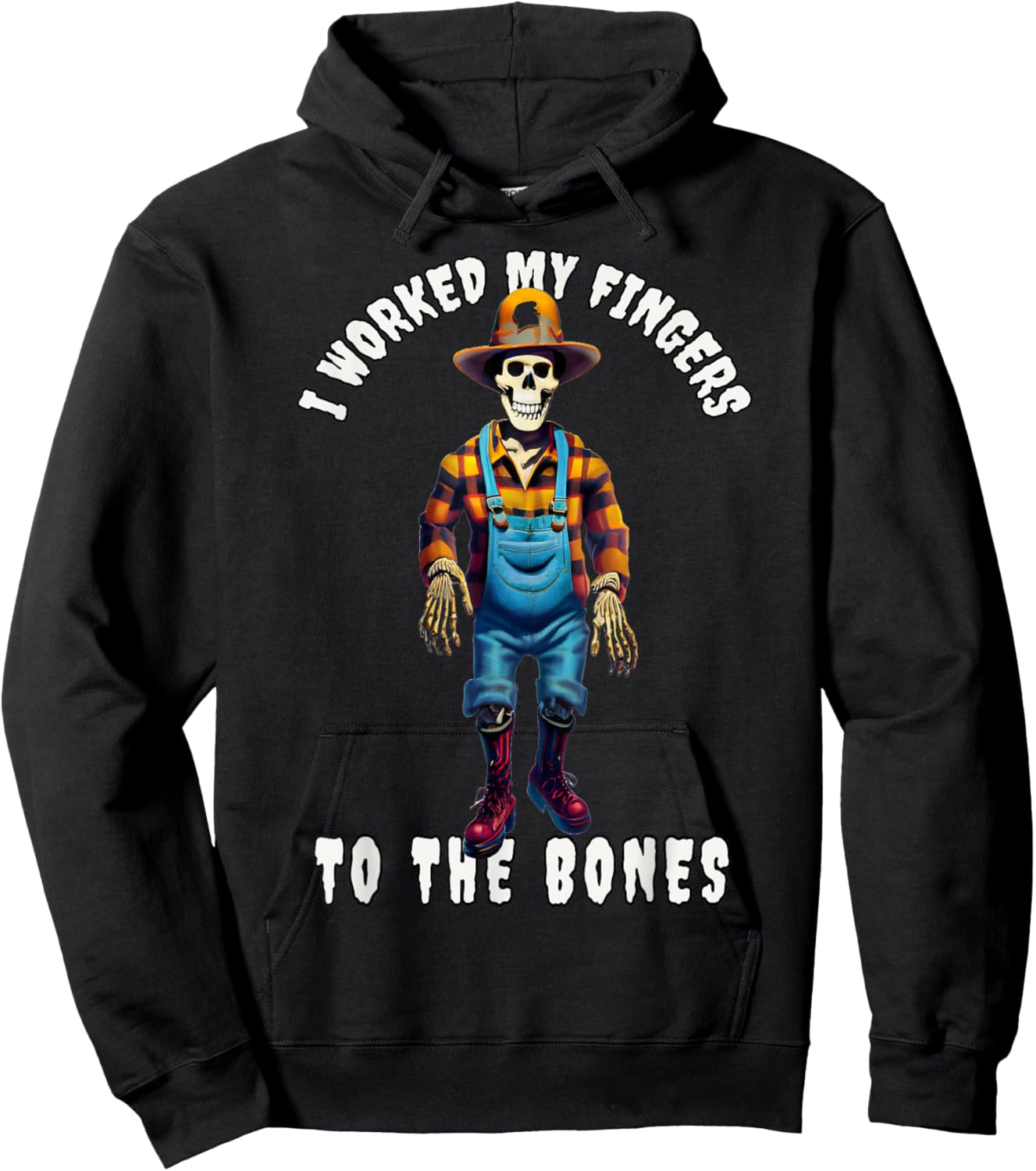 I Worked My Fingers To The Bones A Funny Retirement Hoodie - Hoodie | Black