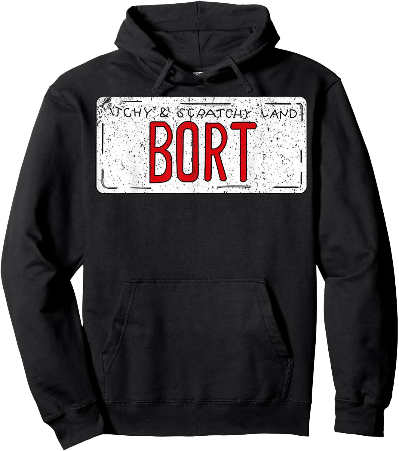 Vintage Bort License Plate Hoodie - Hoodie | Black