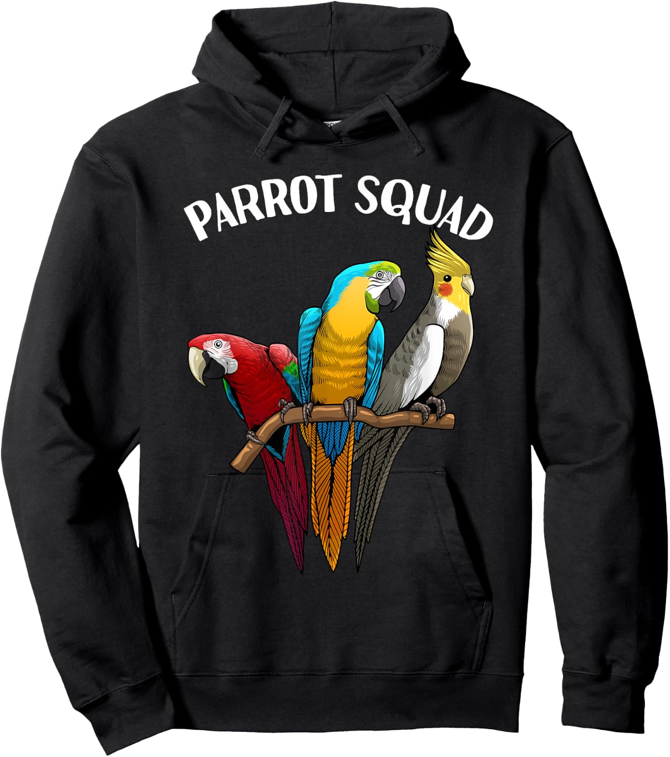 Cool Parrot Squad Women Tropical Bird Parrots Birder Hoodie - Hoodie | Black