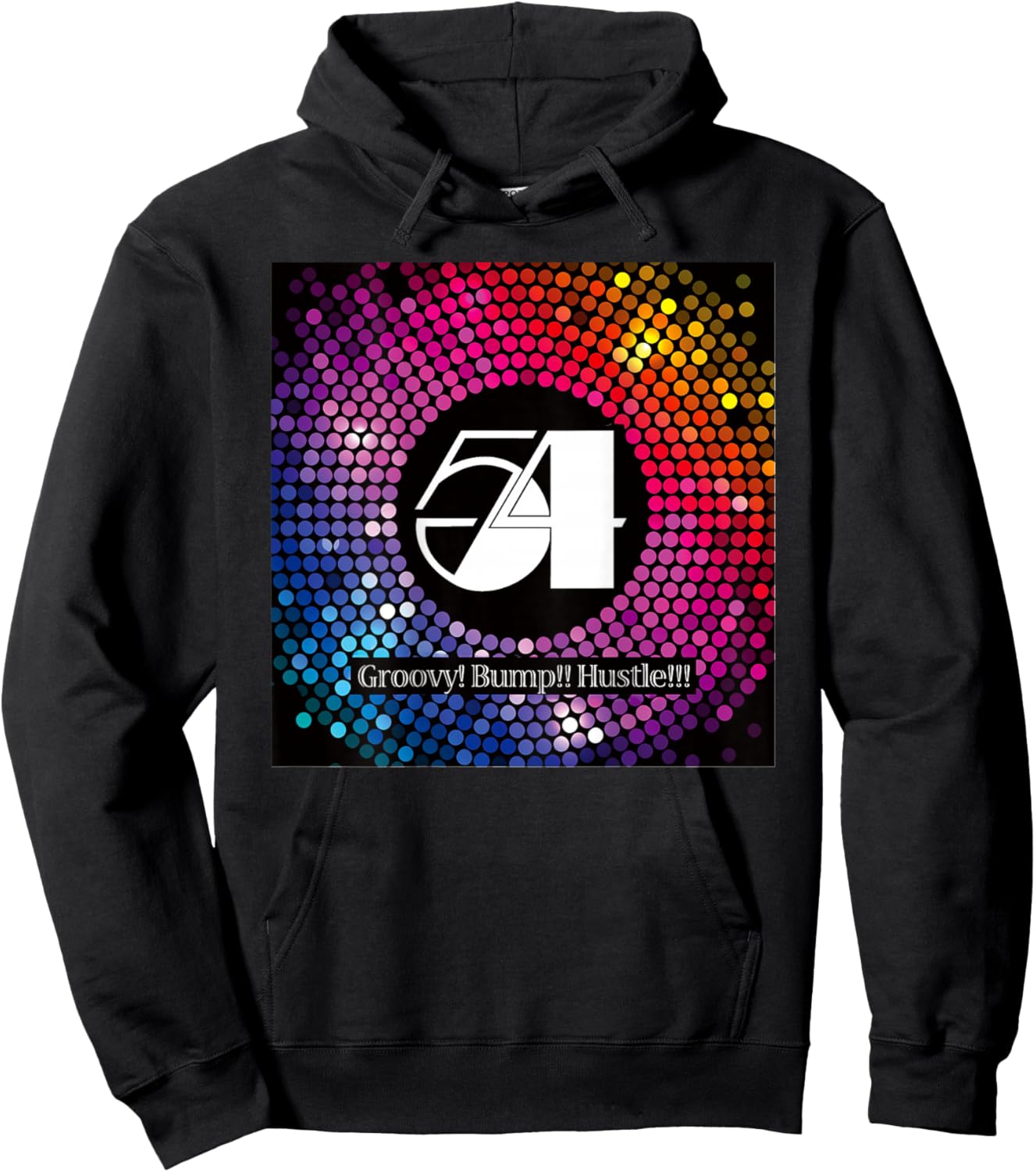 Disco Freaks Store Studio 54 Disco Groovy 015 Back Printed Hoodie - Hoodie | Black