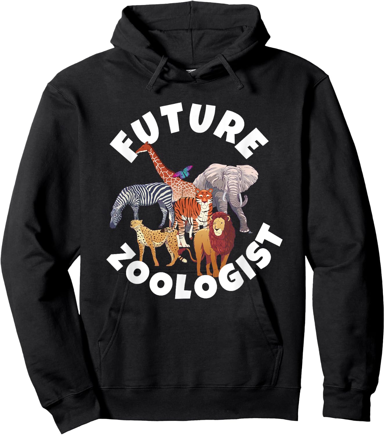 Future Zoologist Funny Birthday Animal Hoodie - Hoodie | Black