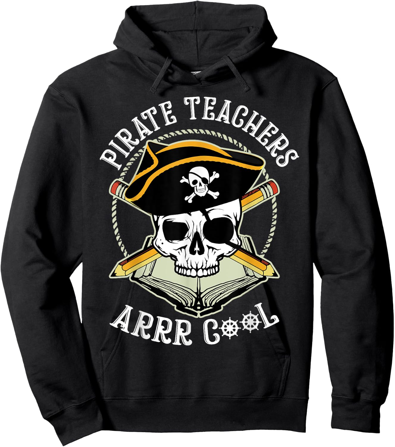 Pirate Teacher Shirt, Teacher , Educational Shirt Men Women Hoodie - Hoodie | Black