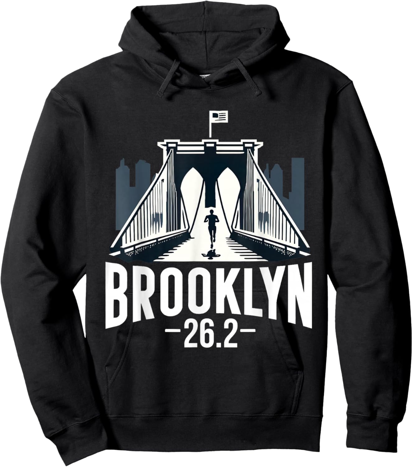 Brooklyn Runner 26.2 Miles Marathon New York Running Race Hoodie - Hoodie | Black