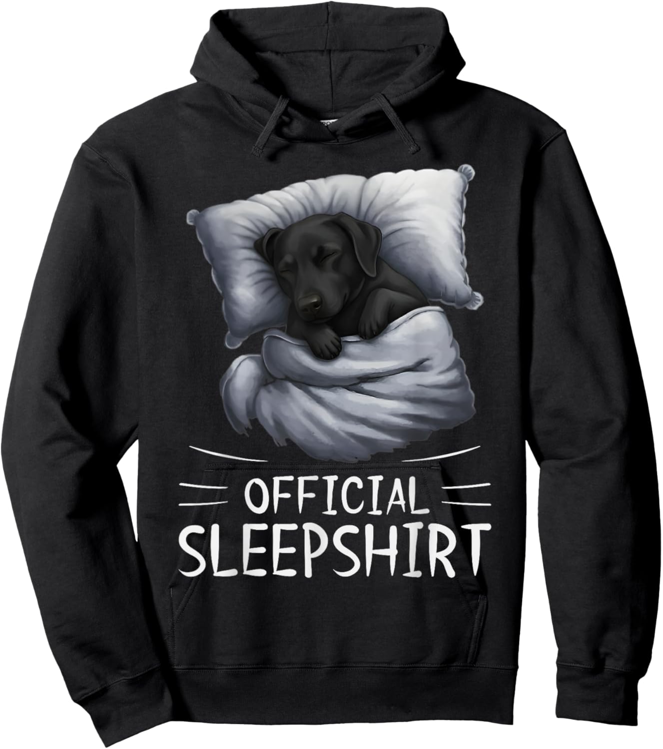 Labrador Retriever Official Sleepshirt Pajamas Nightgown Hoodie - Hoodie | Black