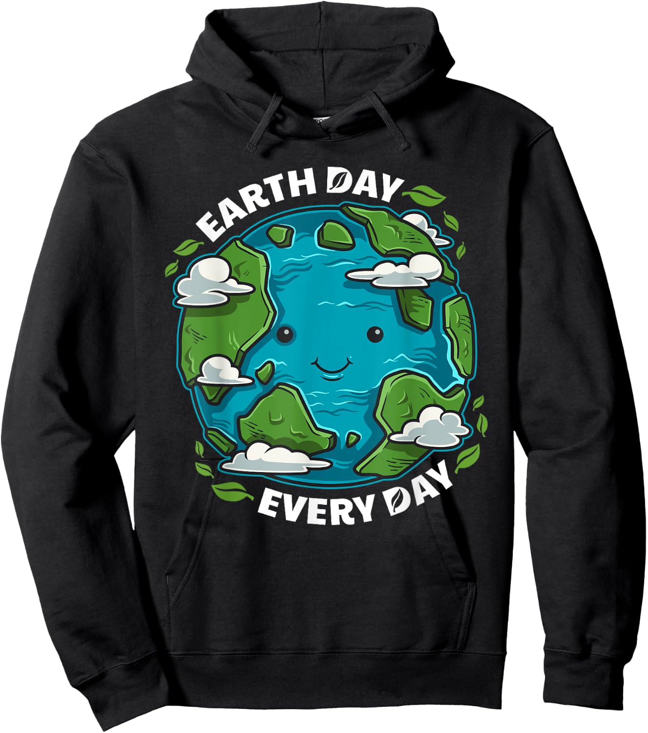 Earth Day Every Day Cute Environmental Gift Eco Present Hoodie - Hoodie | Black