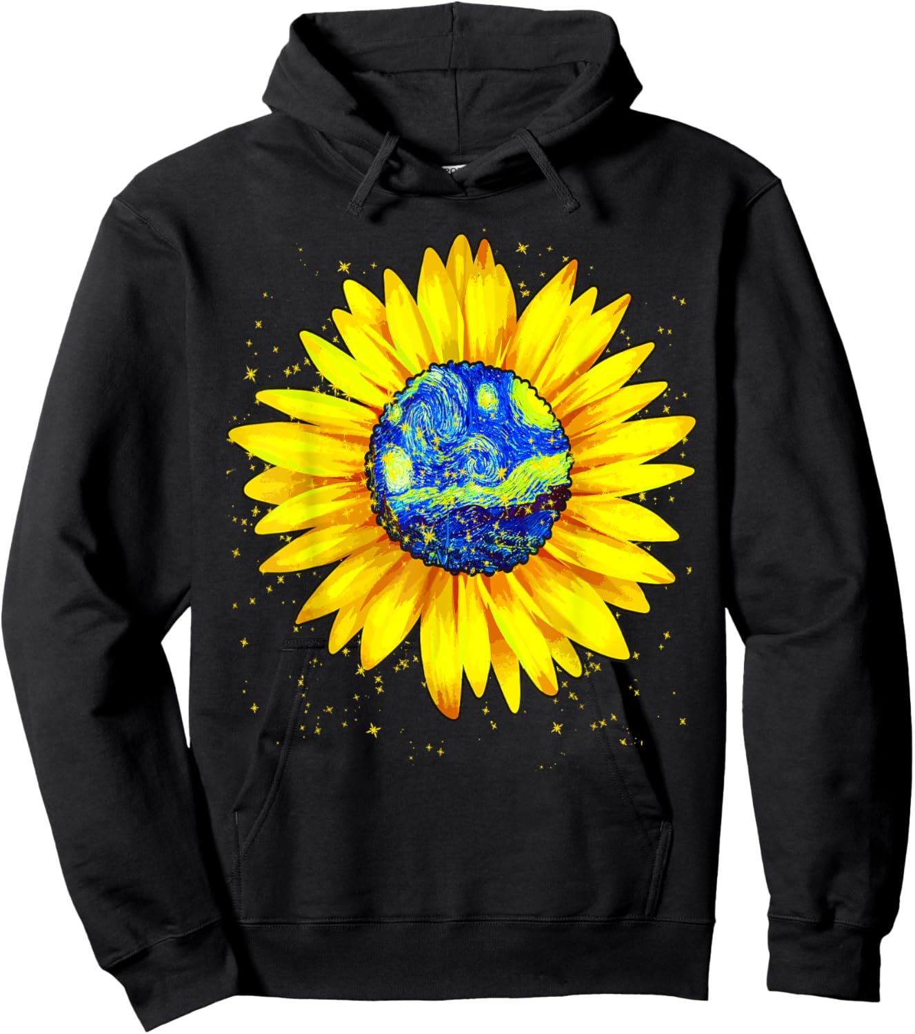 Vincent van Gogh Starry Night Sunflower Impressionism Art Hoodie - Hoodie | Black