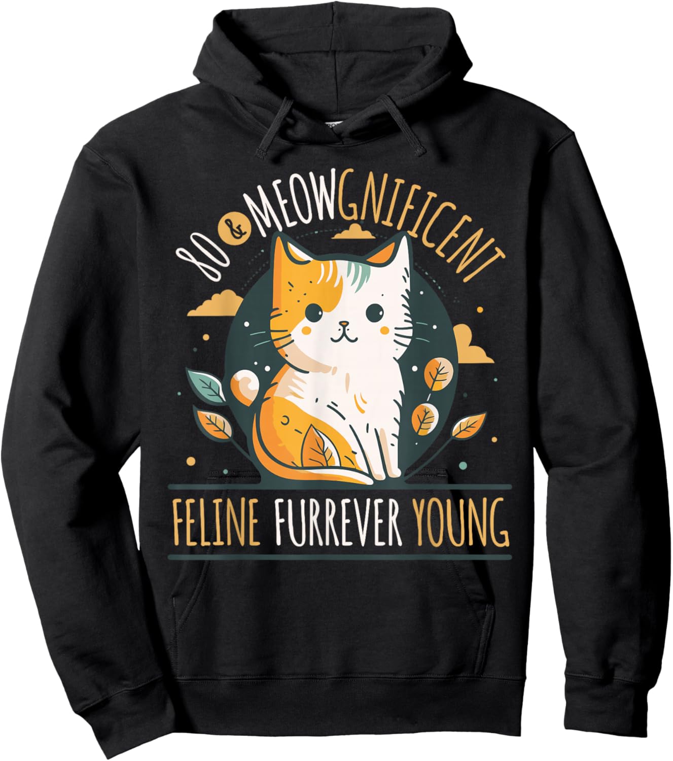 Cat Lover 80th Birthday Cat Owner Birthday Age 80 Hoodie - Hoodie | Black