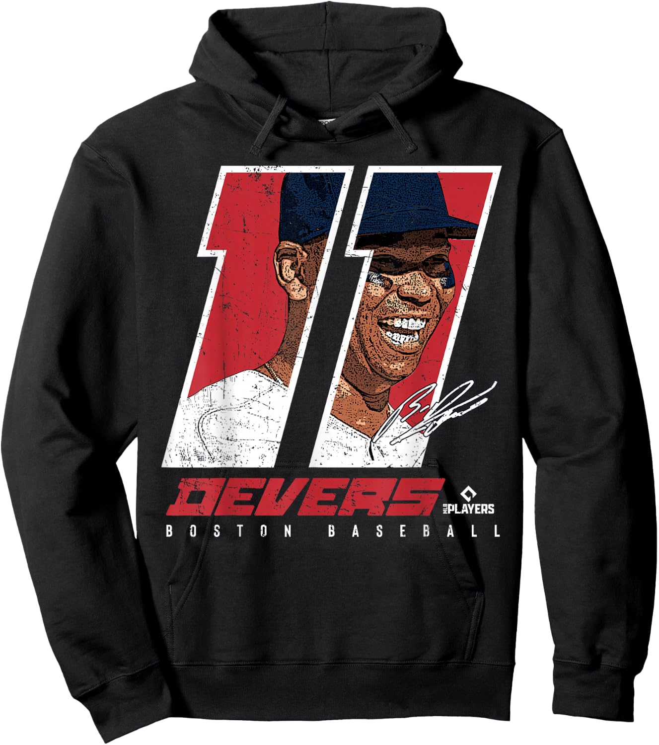 Rafael Devers Silhouette Carita Boston MLBPA Hoodie - Hoodie | Black