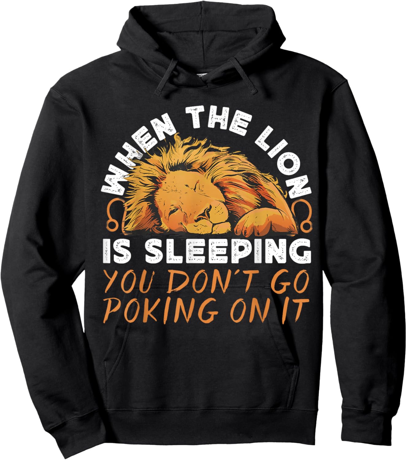 Leo Zodiac: When Lion Is Sleeping You Don't Go Poking On It Hoodie - Hoodie | Black