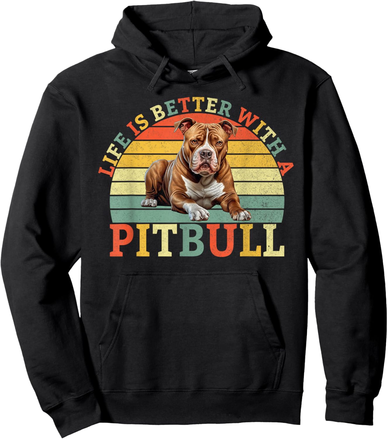 Life is better with a Pitbull Hoodie - Hoodie | Black