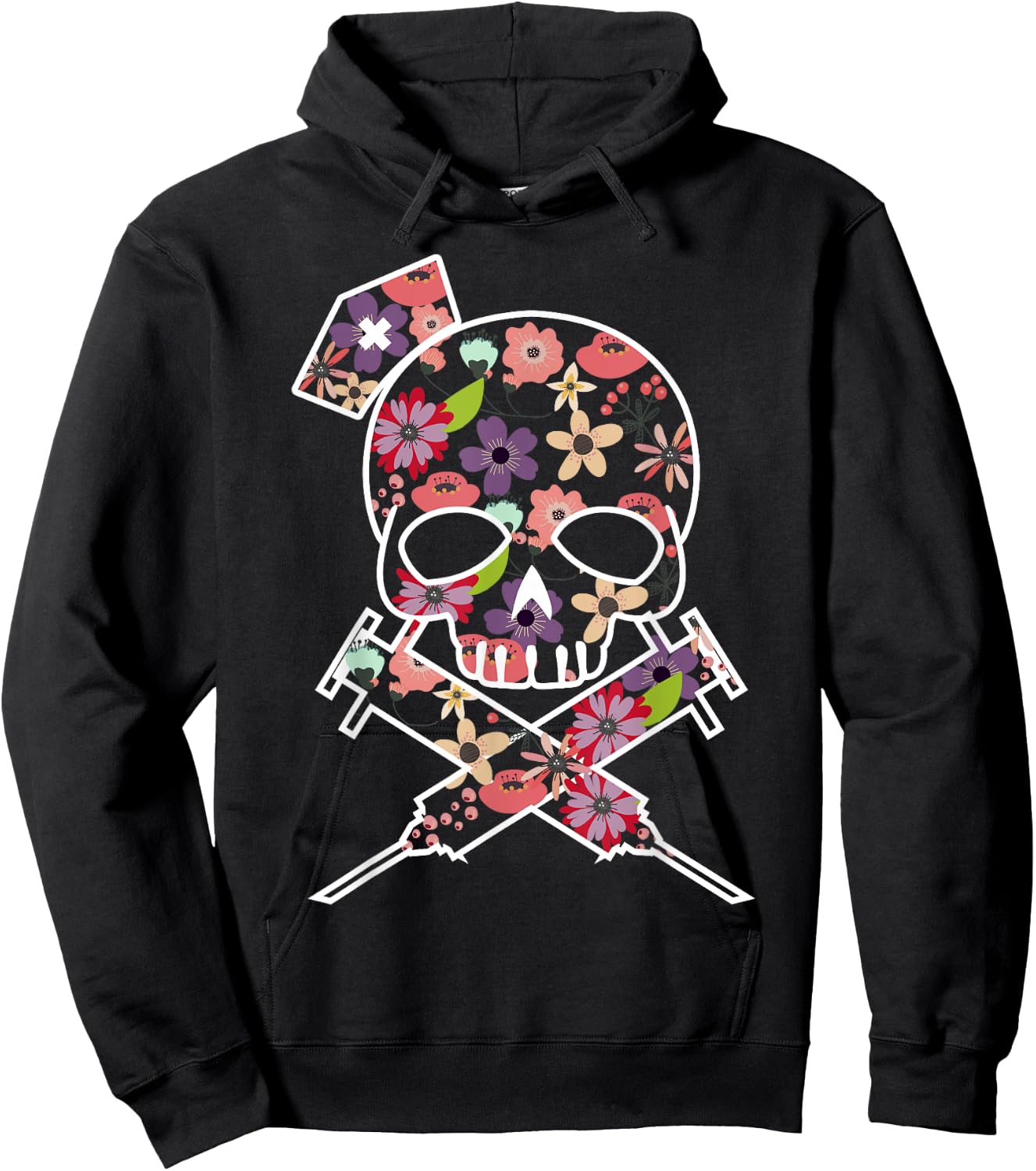 I'll Stab You Nurse , Medical , Skull Hoodie - Hoodie | Black
