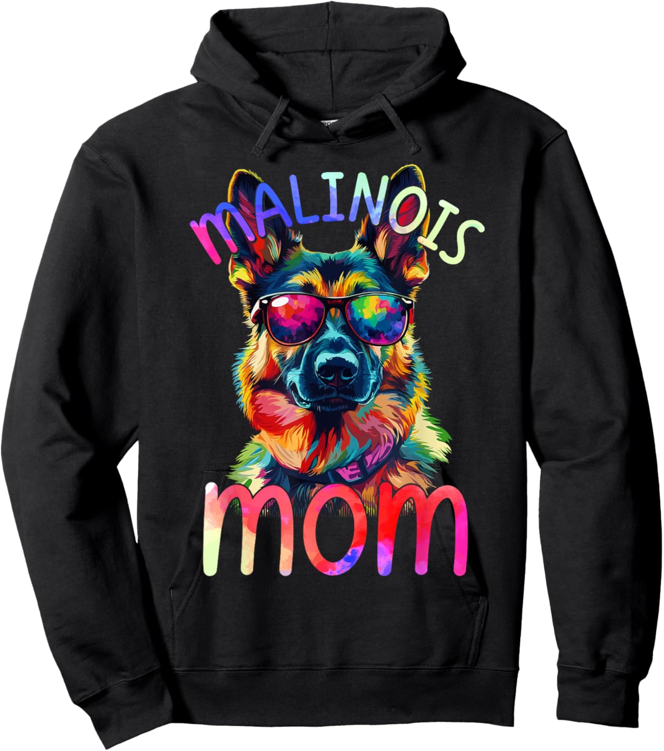 Belgique Malinois Lovers Pop Art Femmes Belgique Malinois Mom Hoodie - Hoodie | Black