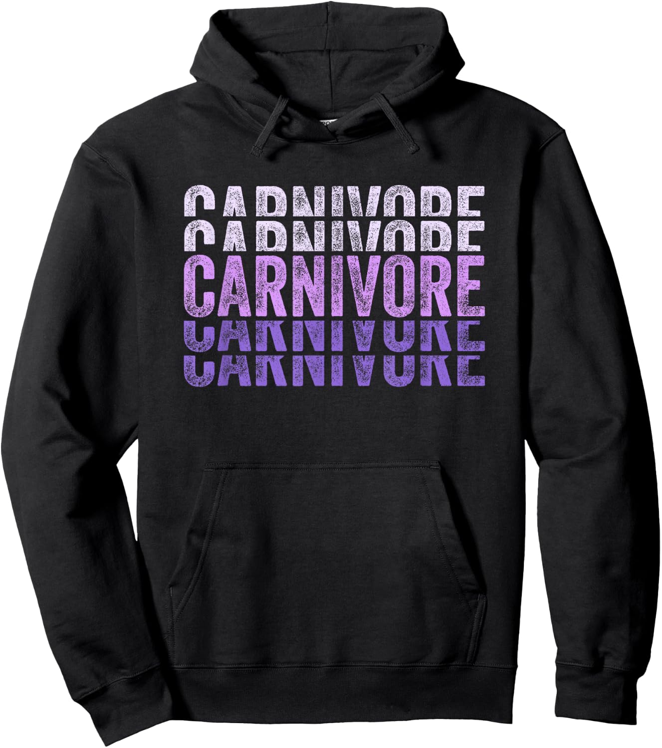 Vintage Carnivore Diet Purple Meat Eater Hoodie - Hoodie | Black