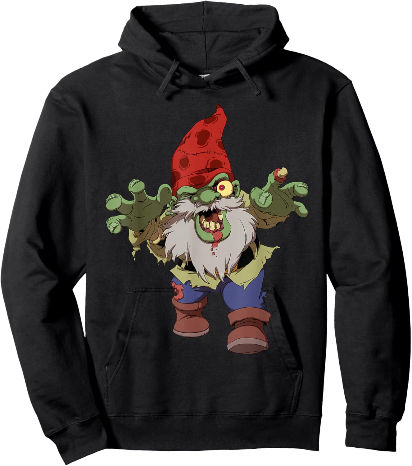 Zombie Gnome Funny Halloween Men Women Hoodie - Hoodie | Black