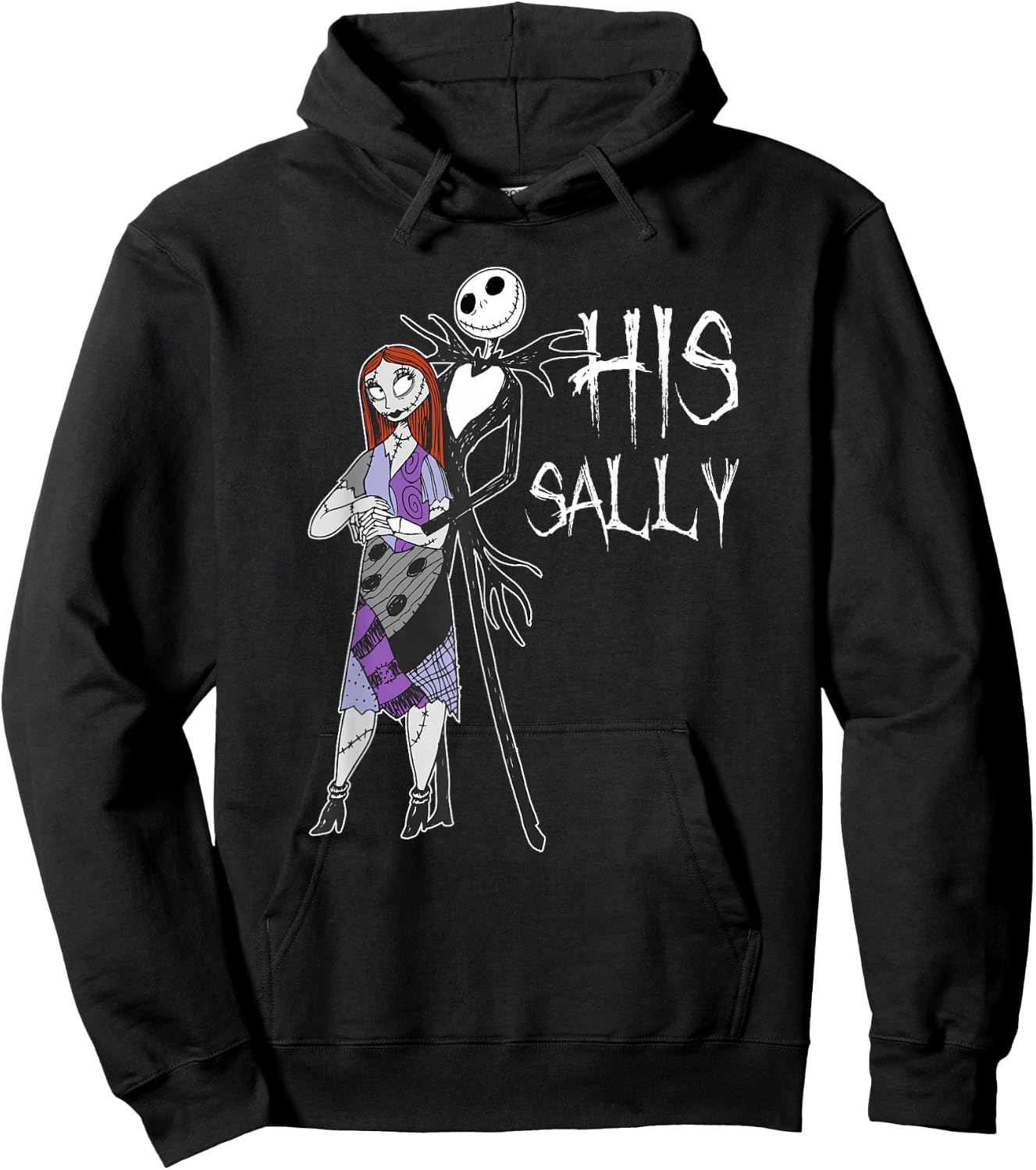 Disney The Nightmare Before Christmas His Sally Hoodie - Hoodie | Black