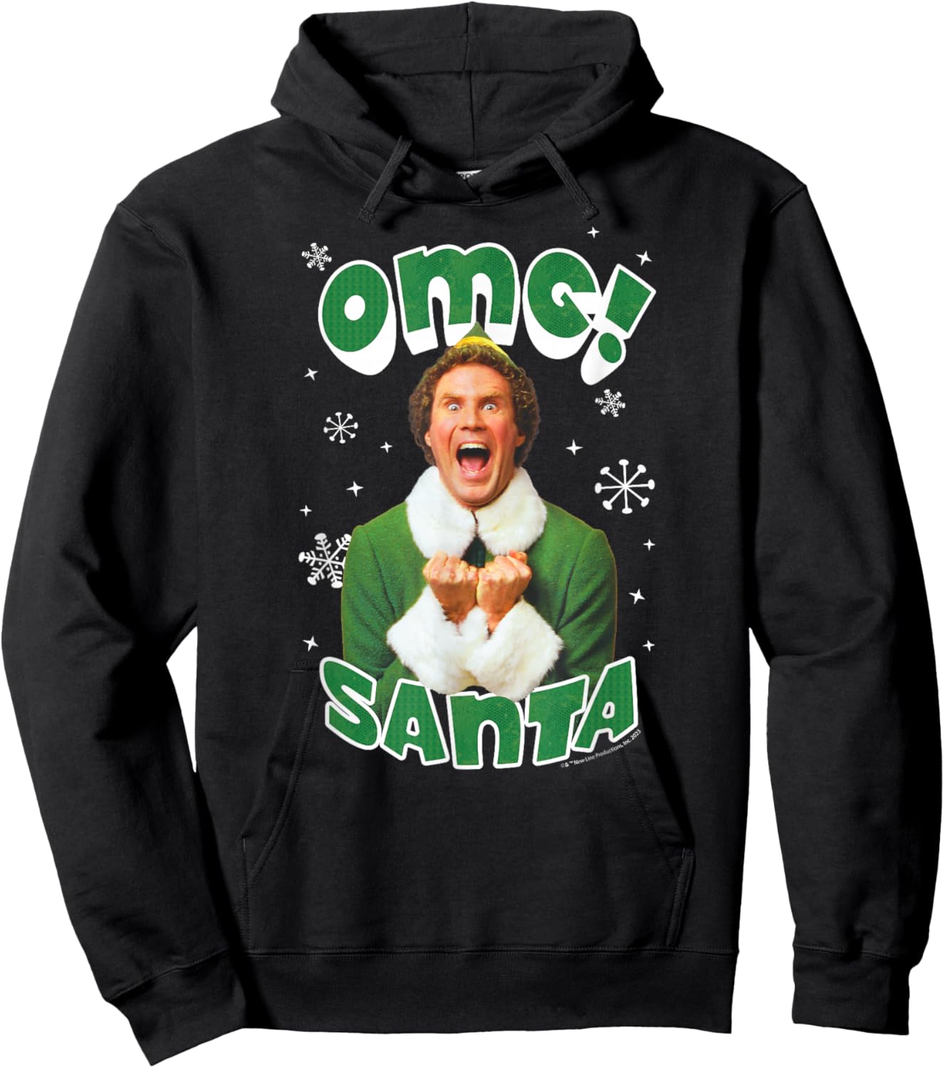 Elf - OMG Santa Elf Hoodie - Hoodie | Black