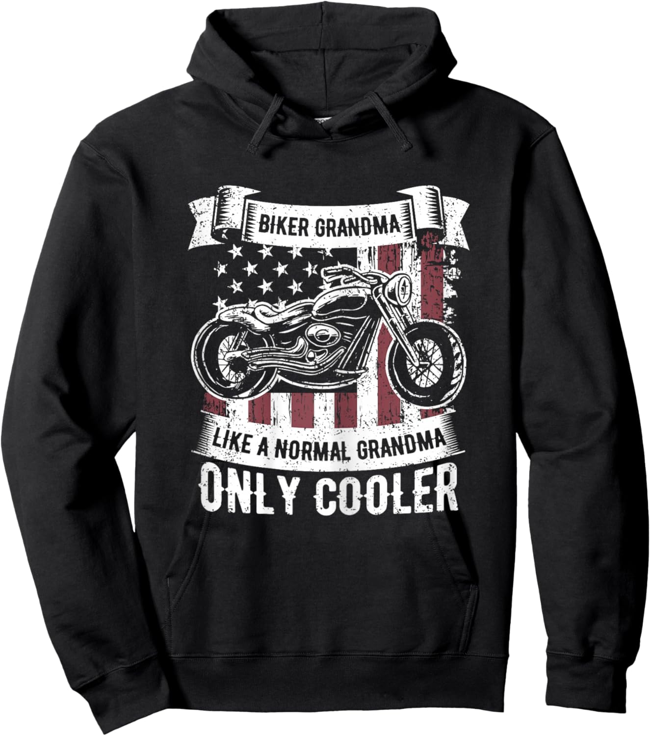 Biker Grandma Ride Motorcycles Motorcycle Lovers Rider Gift Hoodie - Hoodie | Black