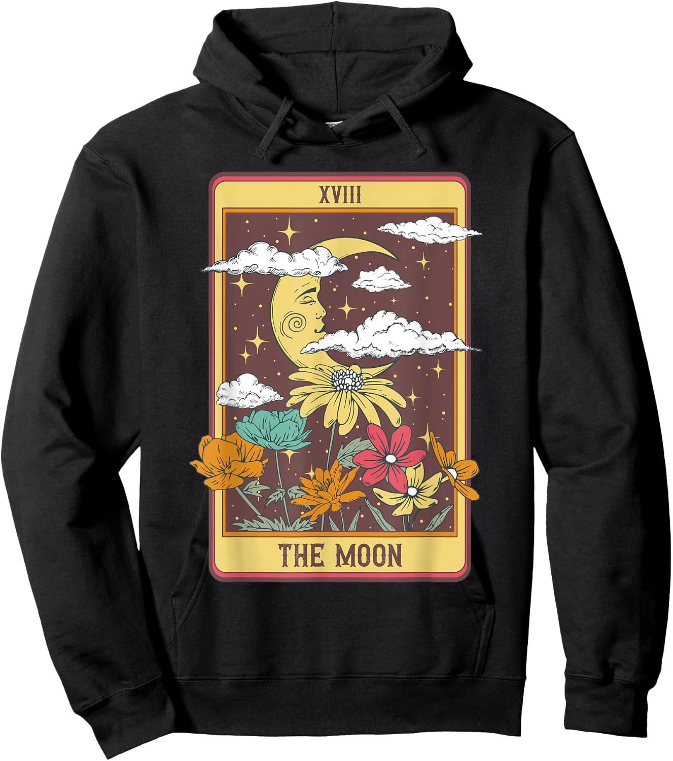 The Moon Tarot Card Hoodie - Hoodie | Black