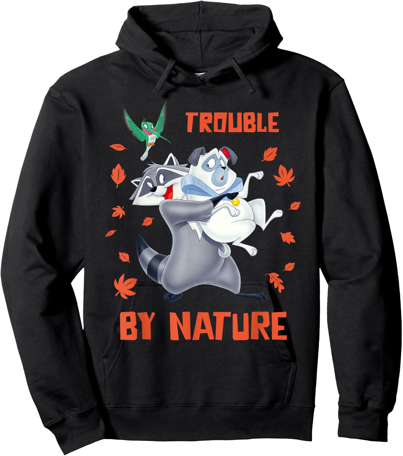 Disney Pocahontas Meeko Percy Flit Trouble By Nature Hoodie - Hoodie | Black