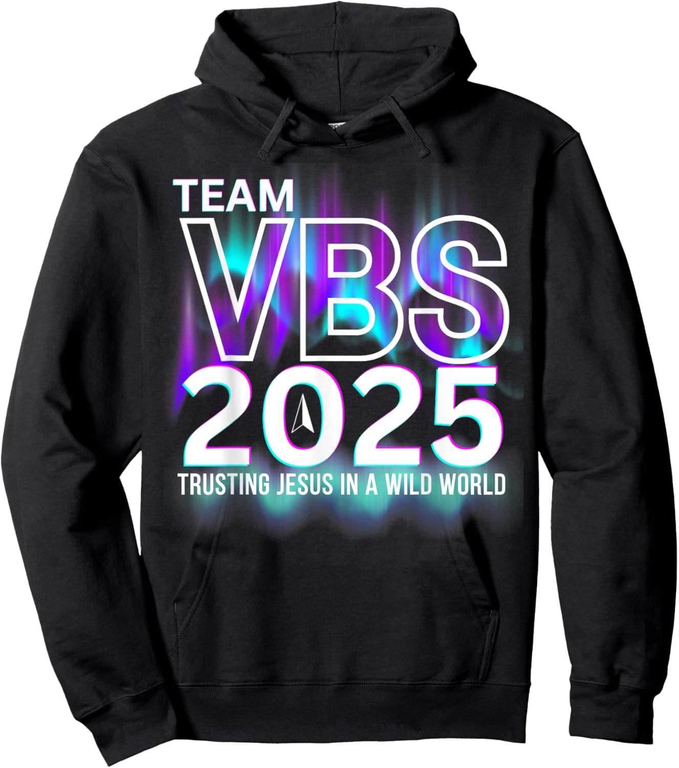 Team VBS 2025 Northern Lights Crew Fun Vacation Bible School Hoodie - Hoodie | Black