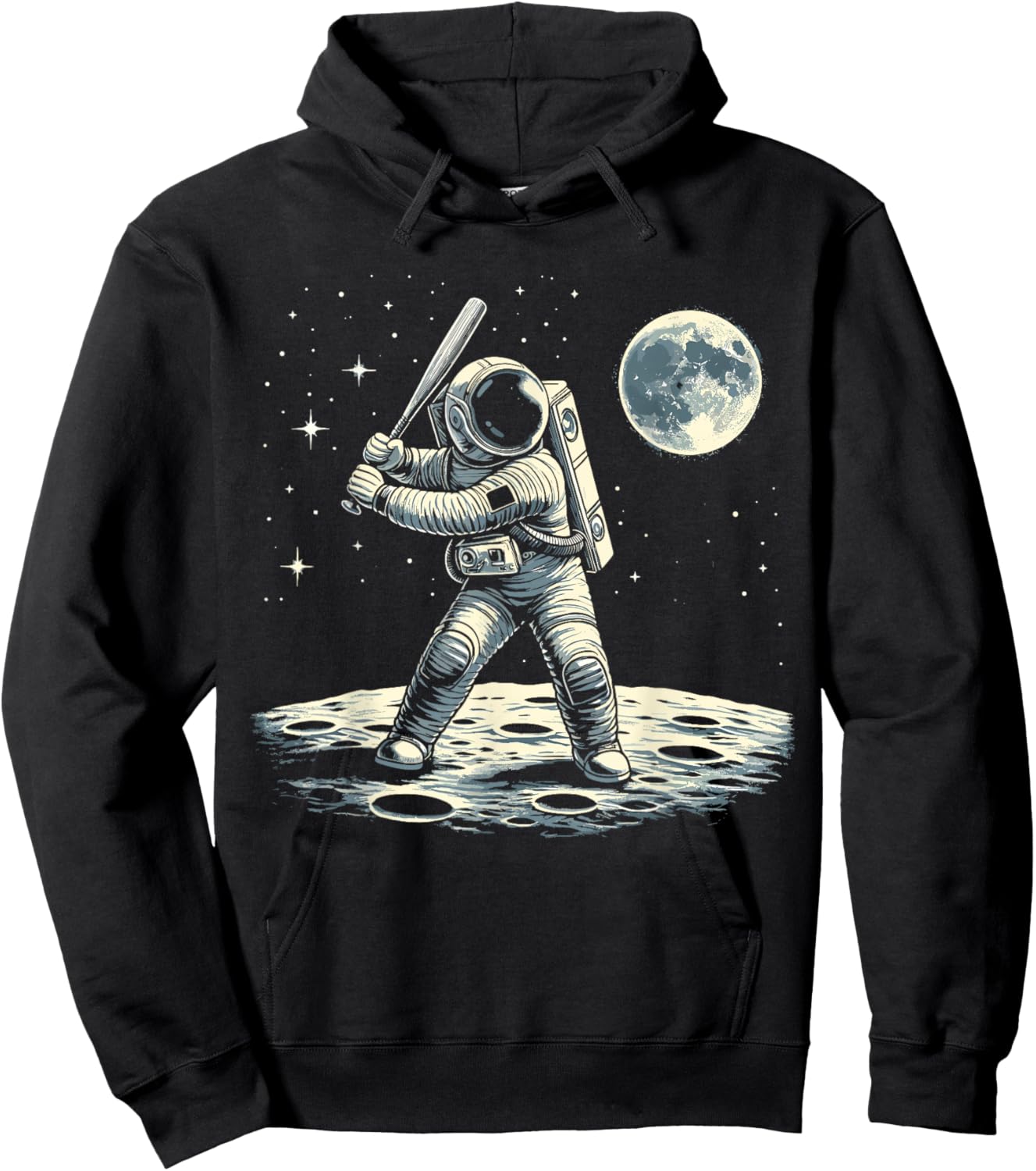 Astronaut Baseball in Space Hoodie - Hoodie | Black
