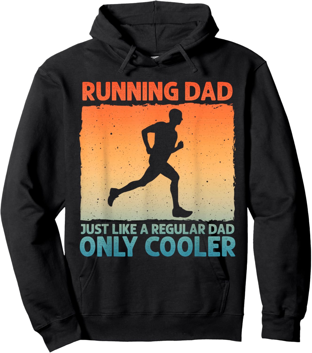Funny Running Dad Marathon Runner Coach Marathoner Hoodie - Hoodie | Black