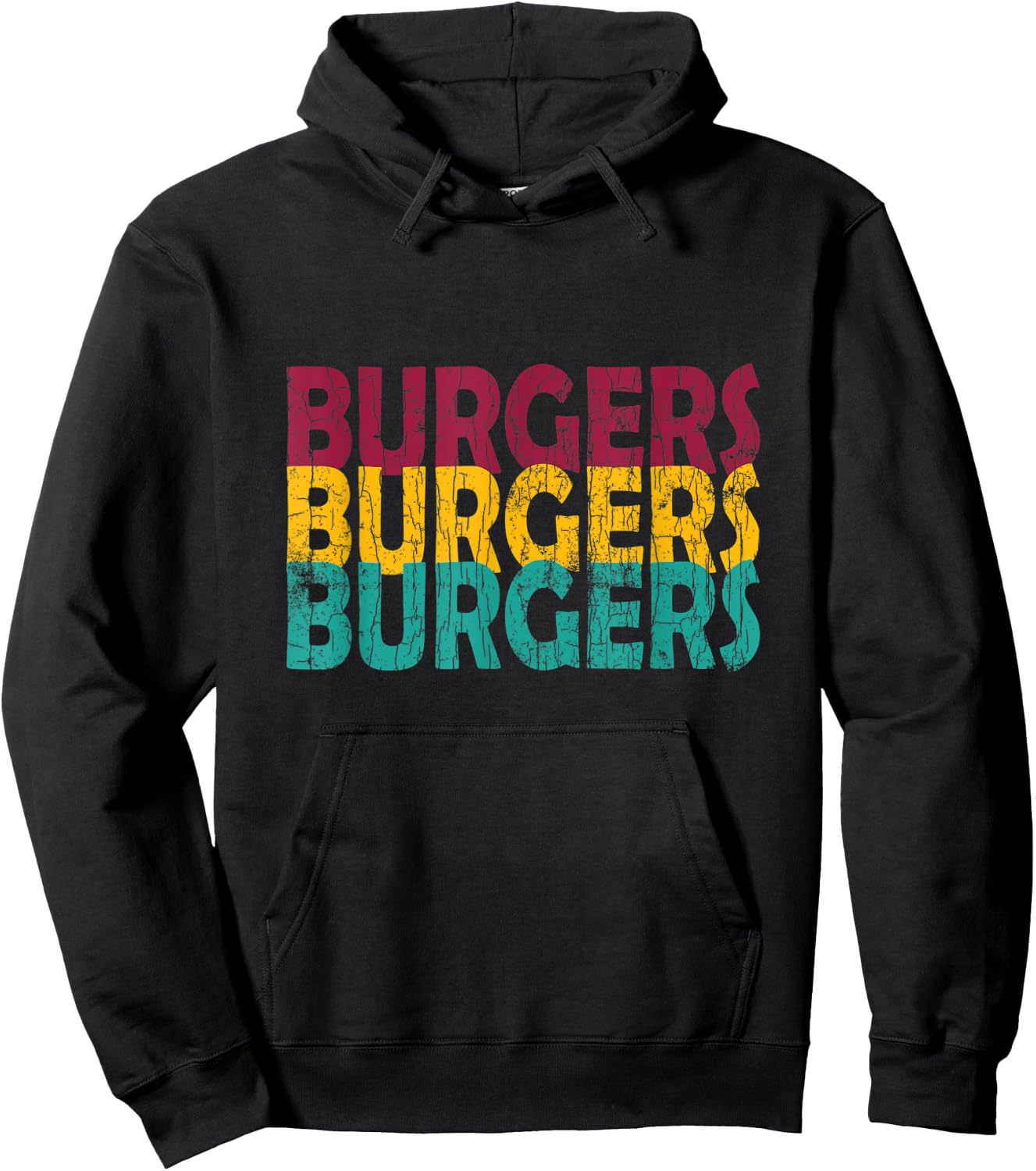 Burgers Funny Hamburger Cheeseburger Graphic Hoodie - Hoodie | Black