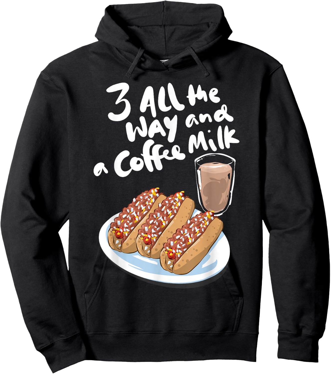 Funny Hot Weiner T Shirt Coffee Milk Rhode Island Lover Gift Hoodie - Hoodie | Black