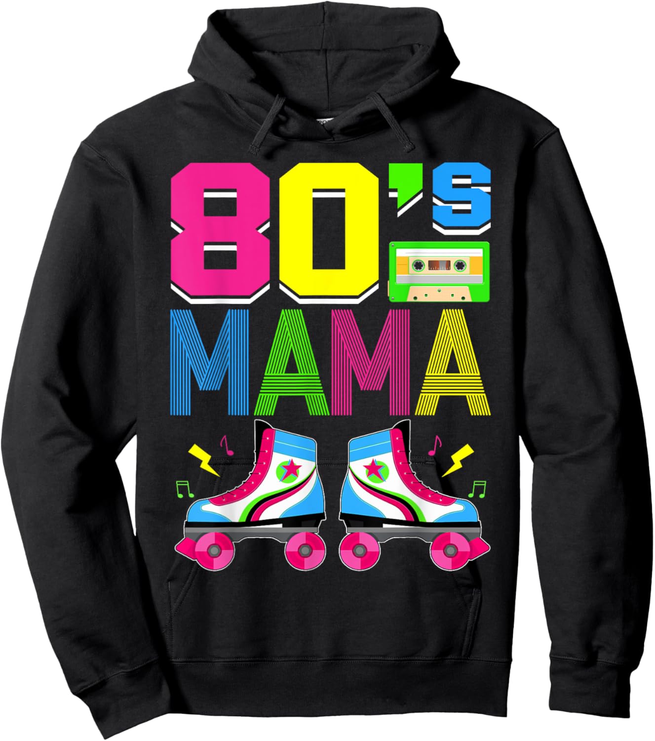 Retro Groovy 80's Mama 1980s 80s Mama Mothers Day Women Hoodie - Hoodie | Black