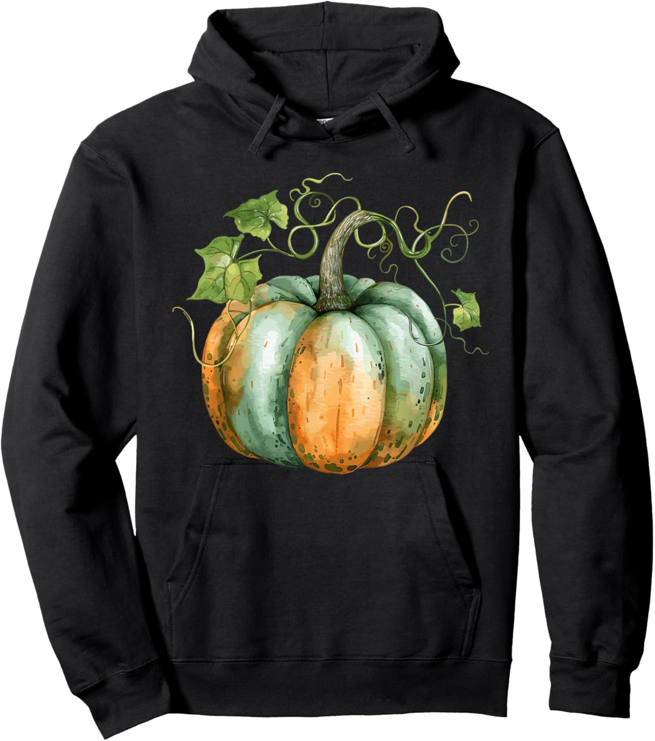 Vintage Pumpkin Autumn Harvest Fall Thanksgiving Design Hoodie - Hoodie | Black