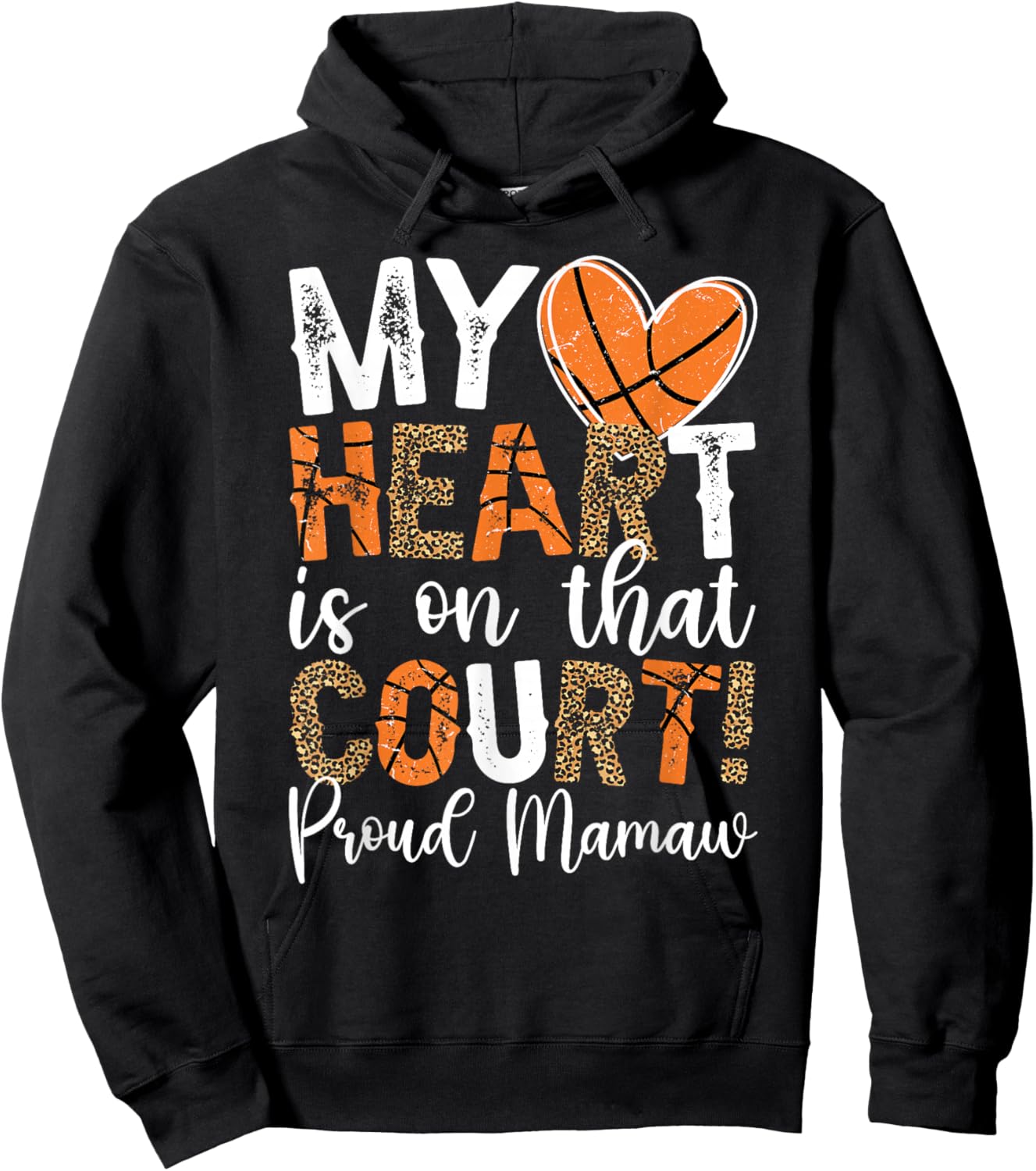 On That Court Basketball Mamaw Of A Basketball Player Mamaw Hoodie - Hoodie | Black